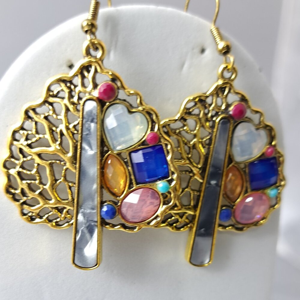 Multi-colored Stone Earrings